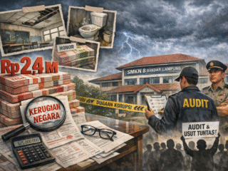 Dana BOS Rp 2,4 Miliar di SMKN 8 Bandar Lampung Disorot Tajam, Potensi Kerugian Negara Tembus Rp 625 Juta per Tahun