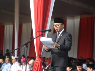 DPRD Provinsi Lampung Hadiri Upacara HUT ke-62, M. Syukron Muchtar Bacakan Sejarah Singkat Provinsi Lampung