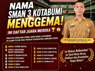 Nama SMAN 3 Kotabumi Menggema! Ini Daftar Juara Mereka
