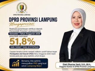 Tembus 51,8 Persen di Semester I 2026, DPRD Lampung Apresiasi Capaian Retribusi Daerah dan Dorong Digitalisasi